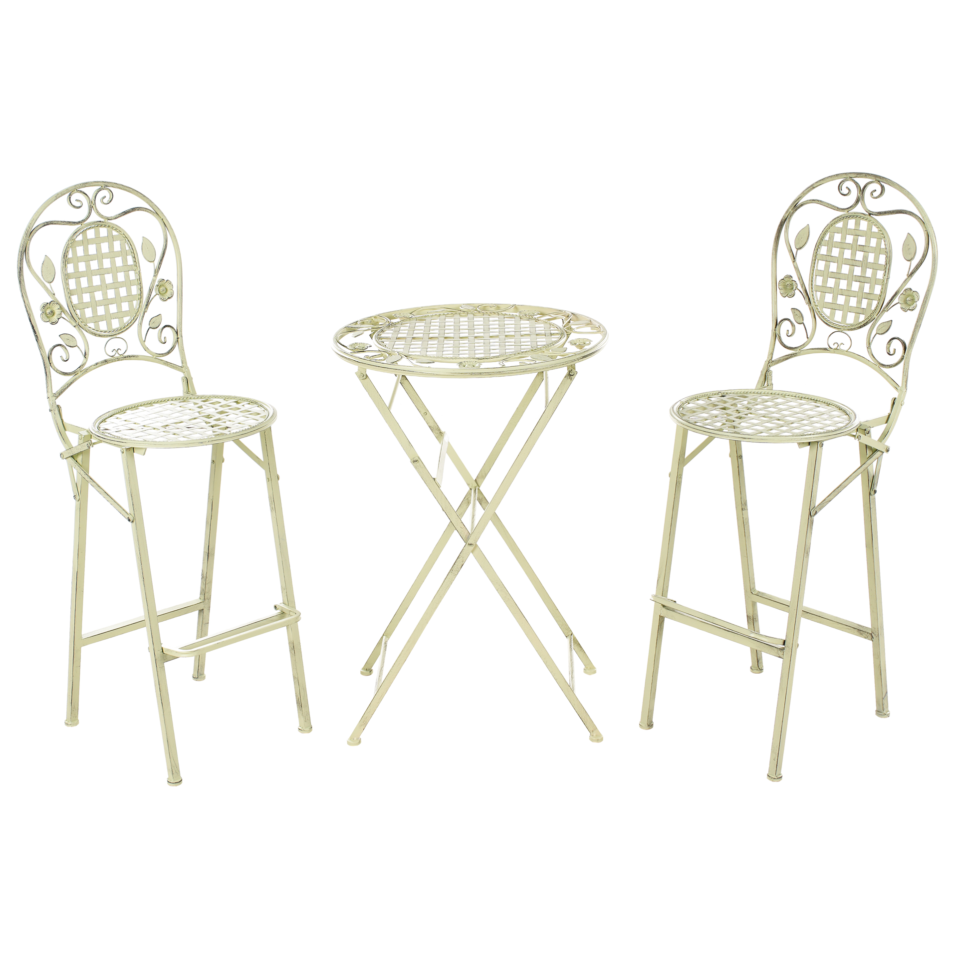 Zestaw ogrodowy barowy Składane BIVIO Metal Jasnozielony