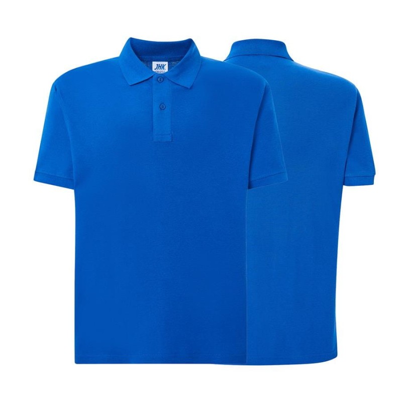 Koszulka royal blue polo z logo na sercu męska z nadrukiem logo firmy 200g PORA 210 kolor koszulka polo