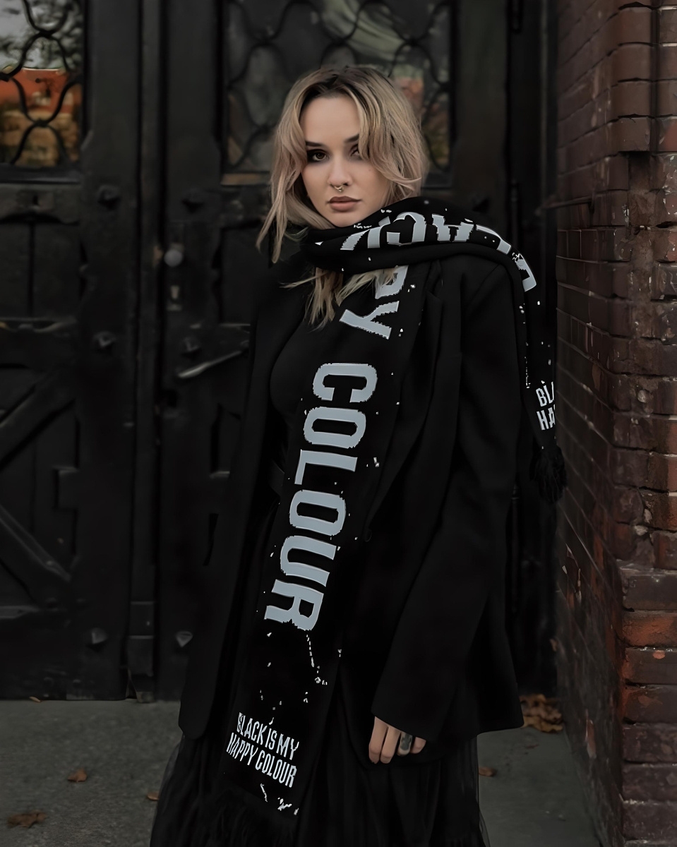 Szalik Holy Blvk XXL Black Is My Happy Colour
