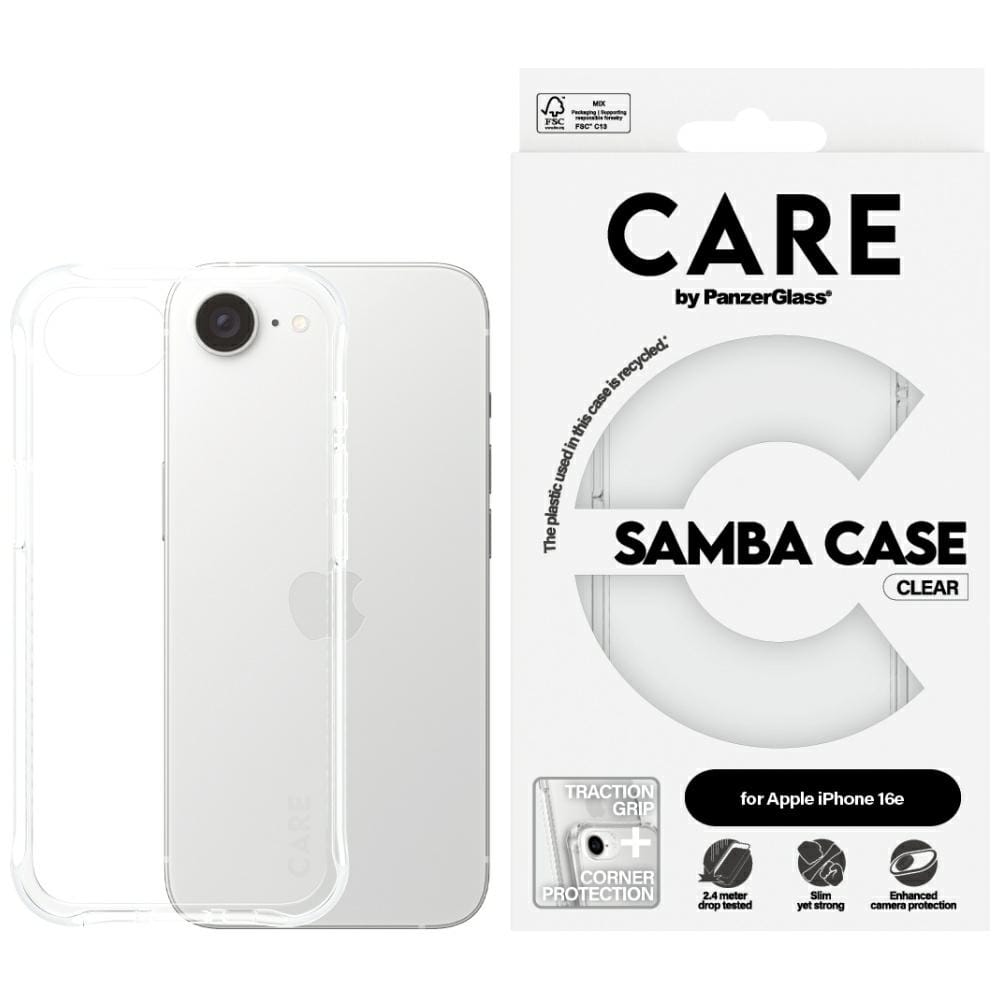 Etui CARE by PanzerGlass Fashion do iPhone 16e przezroczysty