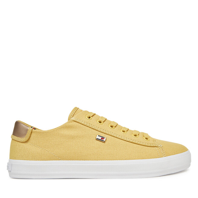 Tenisówki Tommy Hilfiger Vulc Canvas Lace Up Sneaker FW0FW08647 Żółty