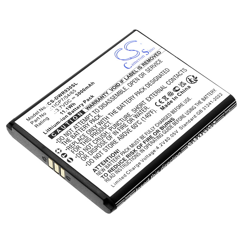 D-Link DWR-930M / 1ICP7/54/65 3000mAh 11.10Wh Li-Ion 3.7V (Cameron Sino)