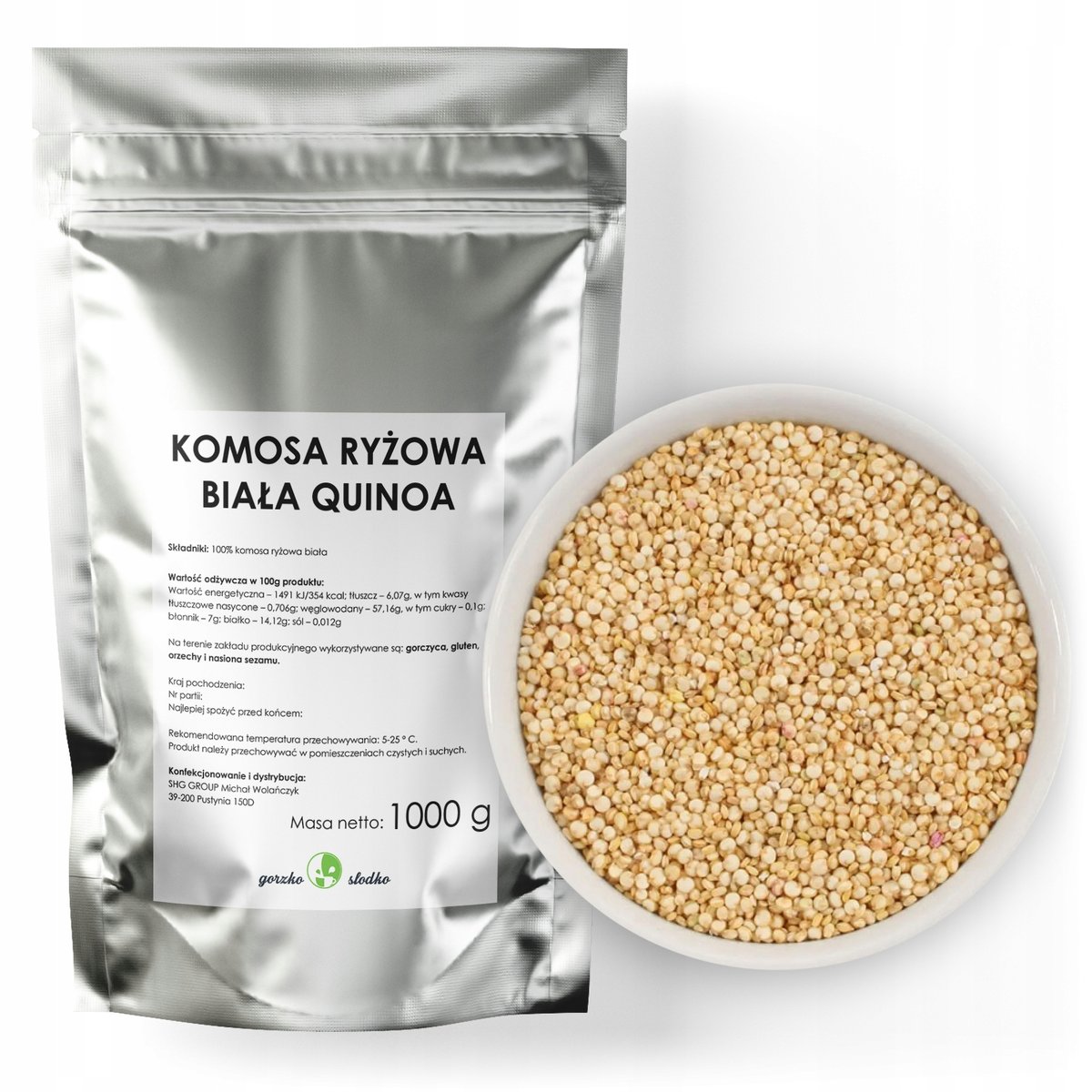 Komosa Ryżowa Biała Quinoa Naturalna 1Kg