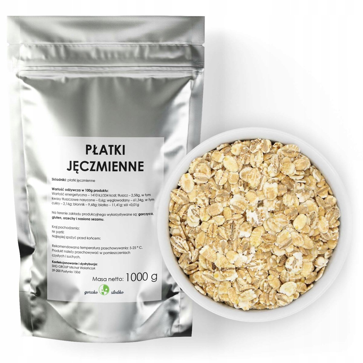 Płatki Jęczmienne Płatki Śniadaniowe Musli 1Kg