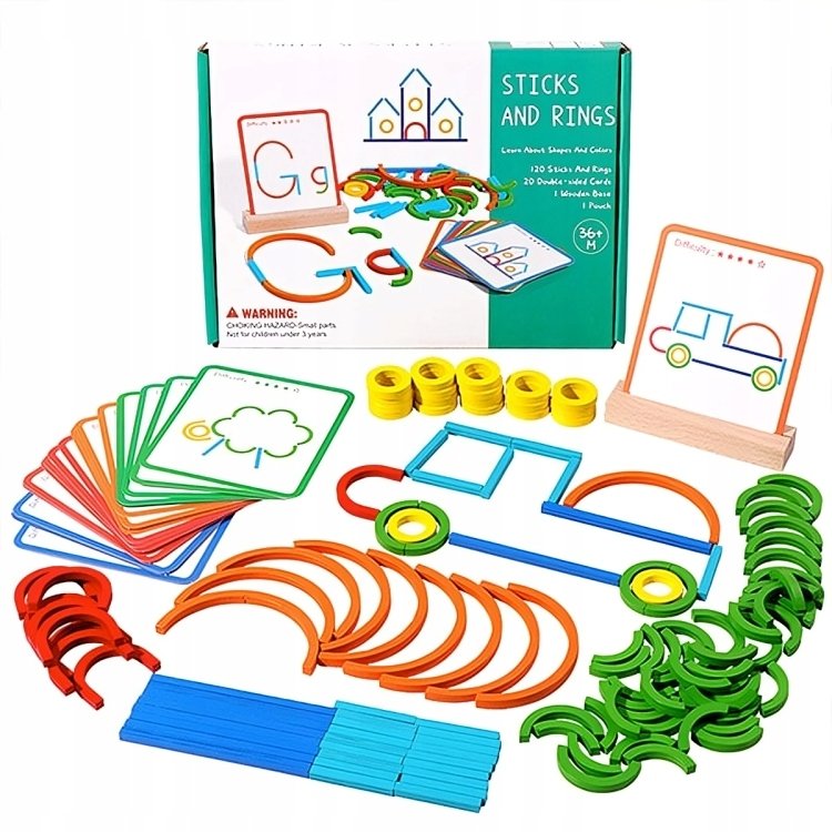 Drewniane Puzzle Montessori Kreatywna Układanka Edukacyjna dla Dzieci
