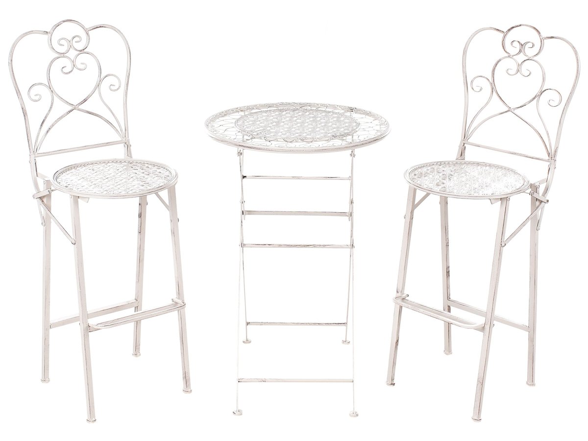 Zestaw ogrodowy barowy Składane TRIESTE Metal Jasnobeżowy