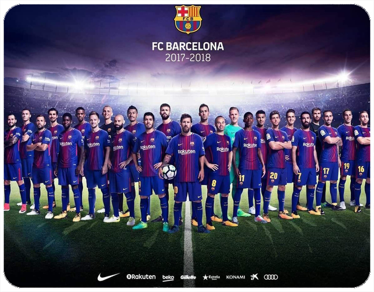 PODKŁADKA POD MYSZKĘ FC BARCELONA Z IMIENIEM 23x19CM DO LAPTOPA