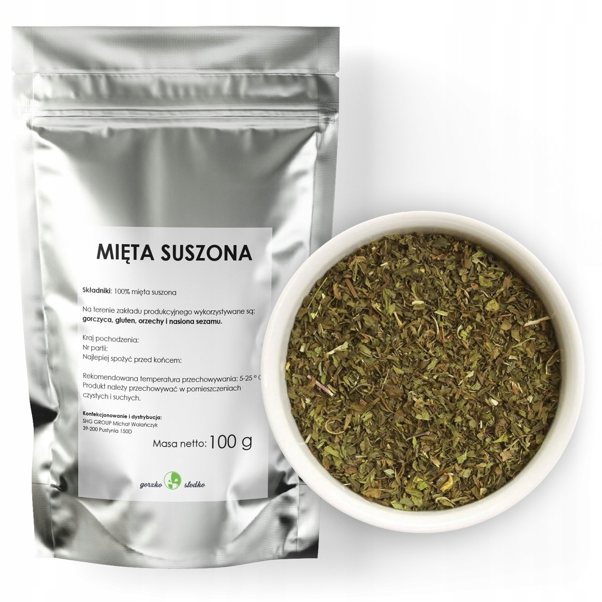 Mięta Herbata Miętowa Suszone Liście Mięty 100G