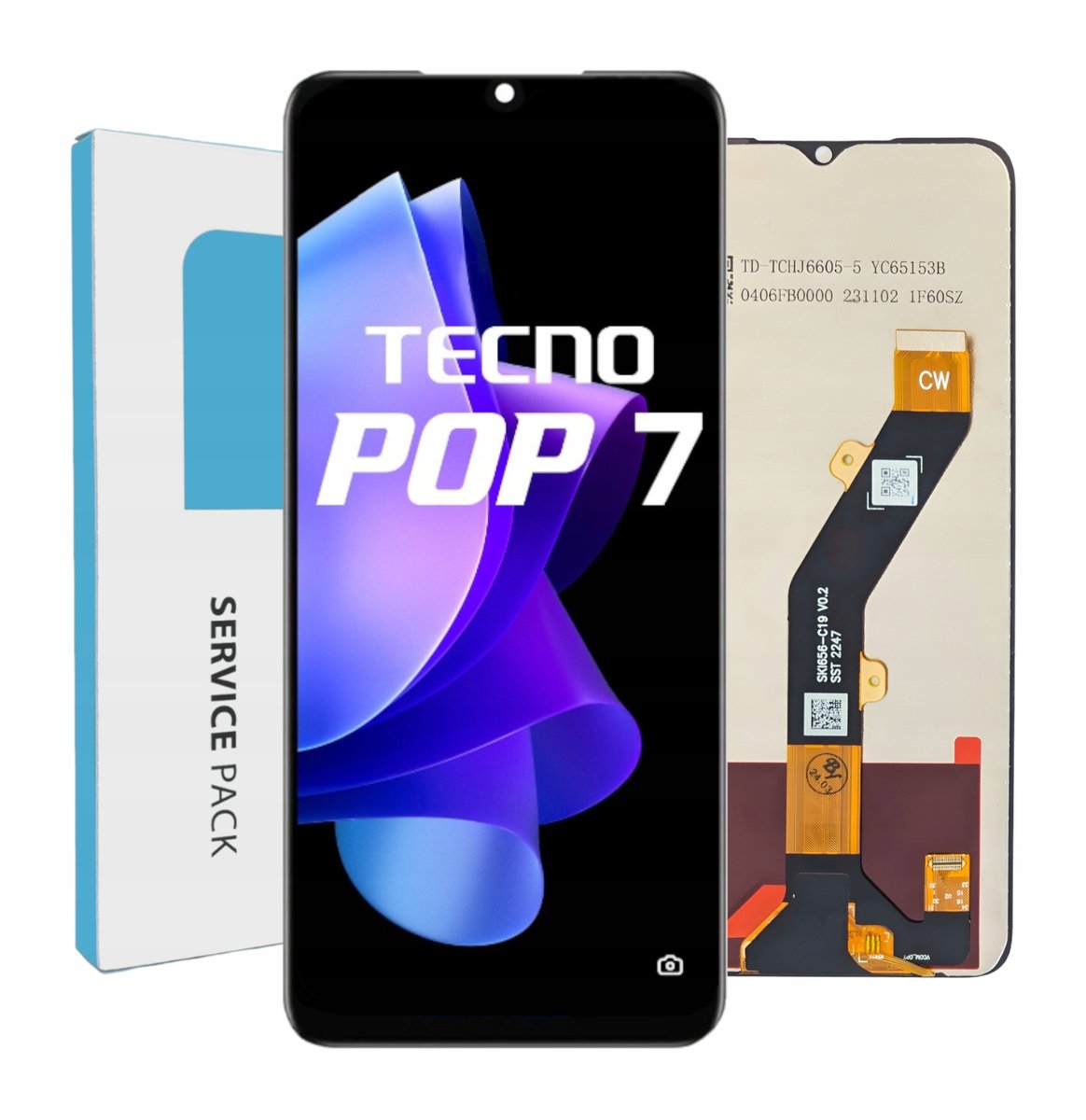 ORYGINAŁ WYŚWIETLACZ EKRAN LCD DO TECNO POP 7