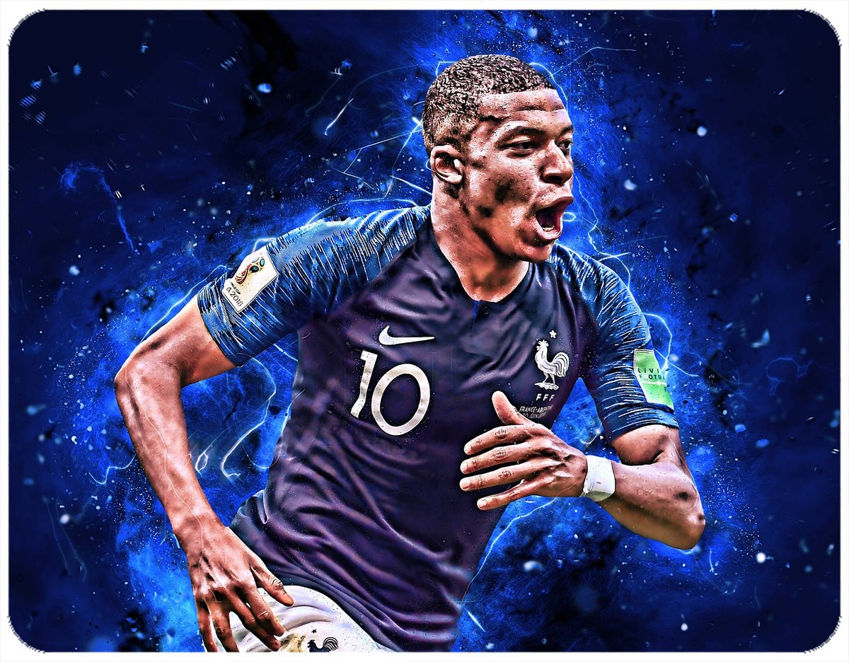 PODKŁADKA POD MYSZKĘ KYLIAN MBAPPE Z IMIENIEM 23x19CM DO LAPTOPA
