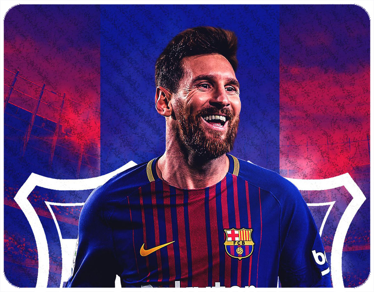PODKŁADKA POD MYSZKĘ LIONEL MESSI Z IMIENIEM 23x19CM DO LAPTOPA