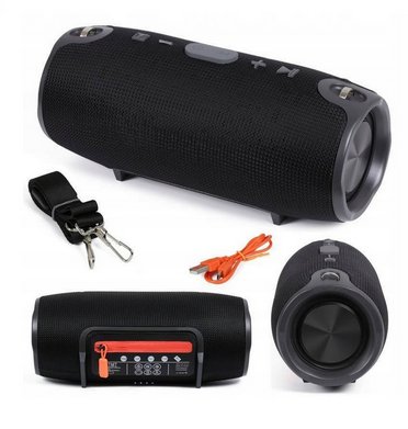 GŁOŚNIK MOBILNY BEZPRZEWODOWY BLUETOOTH Z RADIO BASS PASKIEM NA RAMIE 40W KOPIER-05577