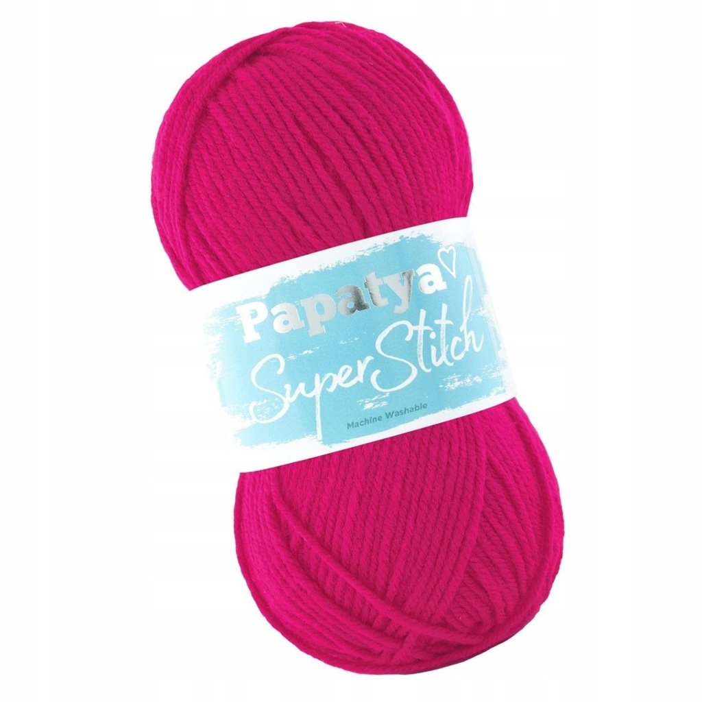 Włóczka PAPATYA SUPER STITCH AKRYLOWA GRUBA AKRYL 100% kolor FUKSJA 4370