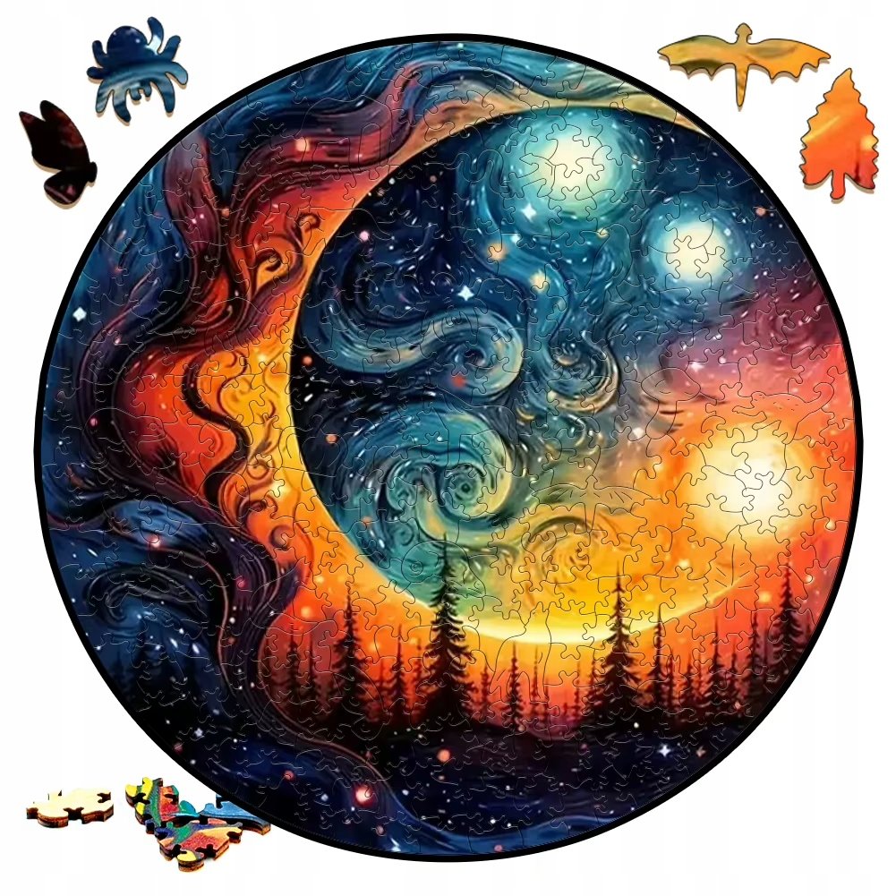 Puzzle Magiczny księżyc Drewniane Układanka Wooden A3 180 el.