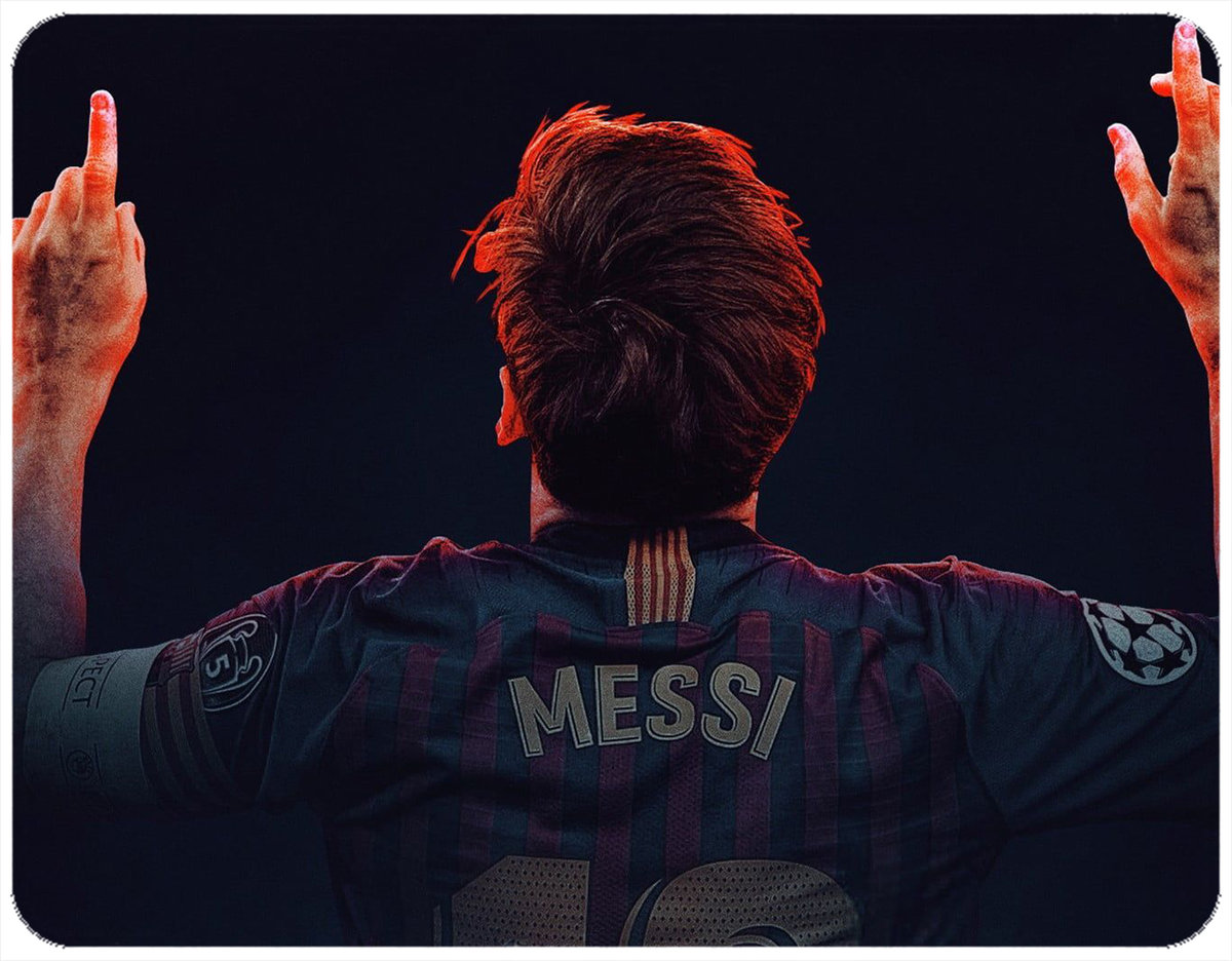 PODKŁADKA POD MYSZKĘ LIONEL MESSI Z IMIENIEM 23x19CM DO LAPTOPA