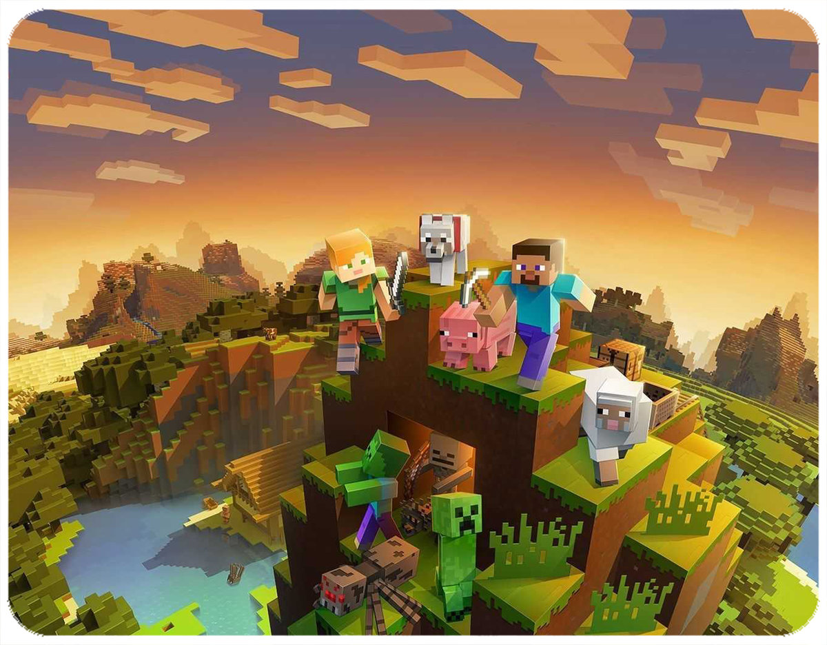 PODKŁADKA POD MYSZKĘ MINECRAFT Z IMIENIEM 23x19CM DO LAPTOPA