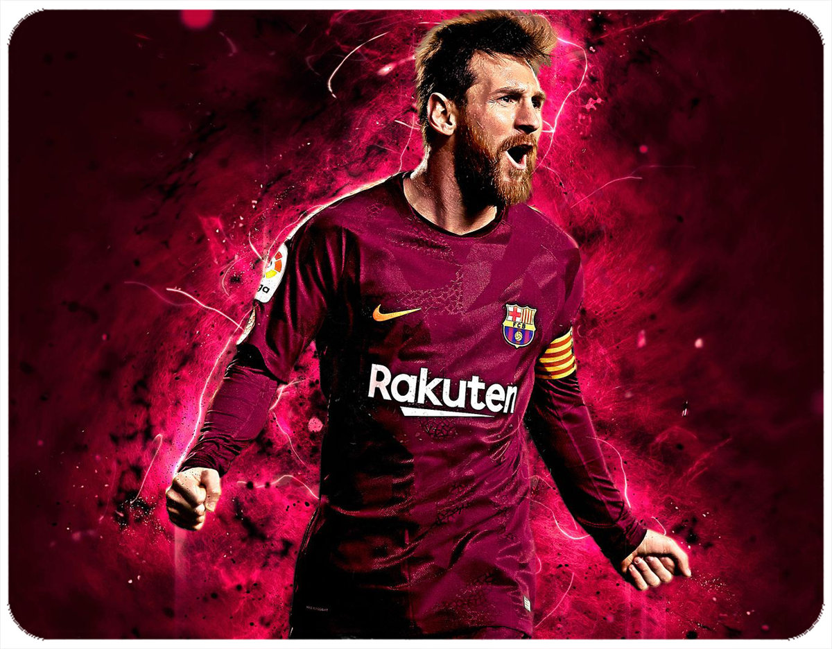 PODKŁADKA POD MYSZKĘ LIONEL MESSI Z IMIENIEM 23x19CM DO LAPTOPA