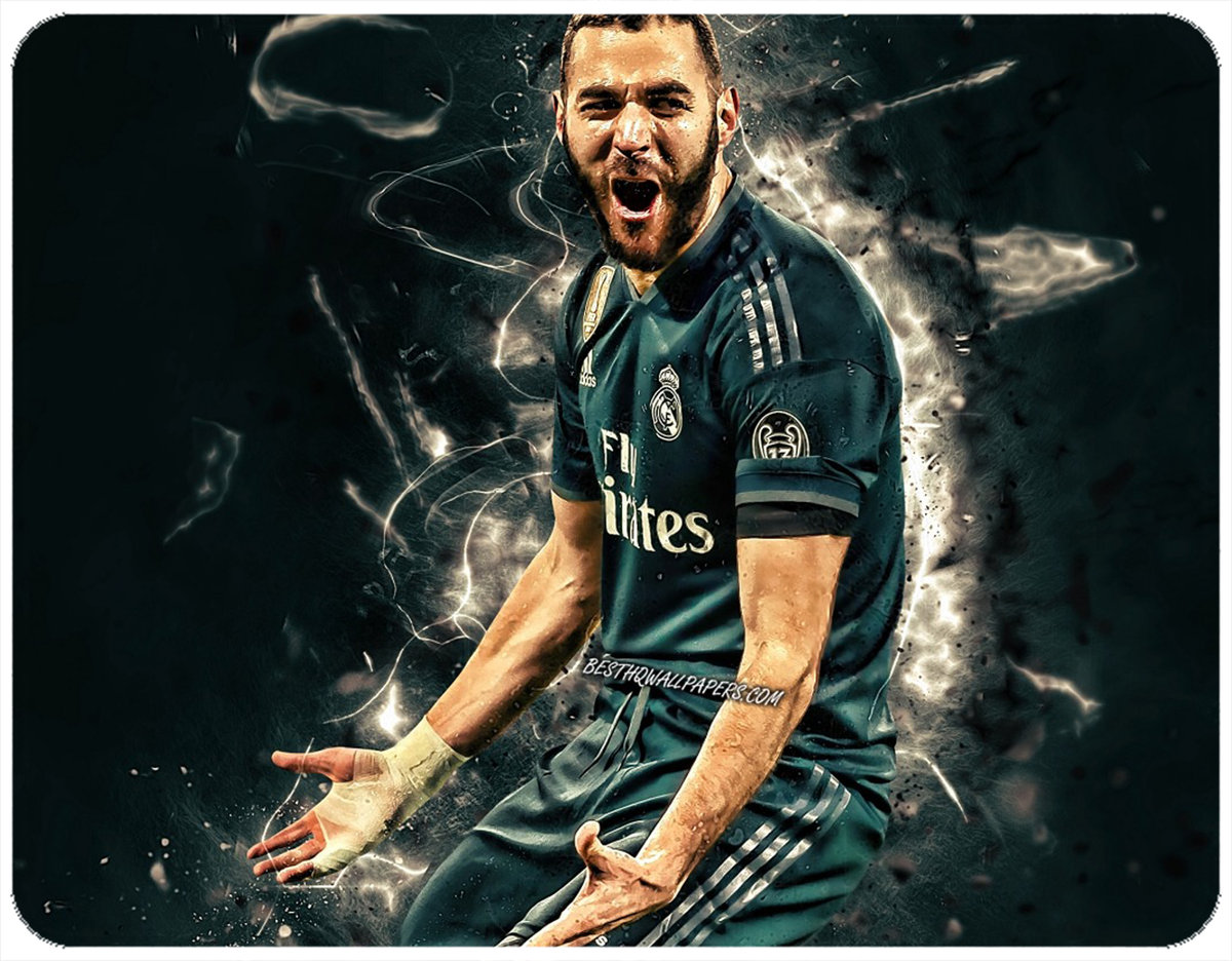 PODKŁADKA POD MYSZKĘ KARIM BENZEMA + IMIĘ 23x19CM DO LAPTOPA