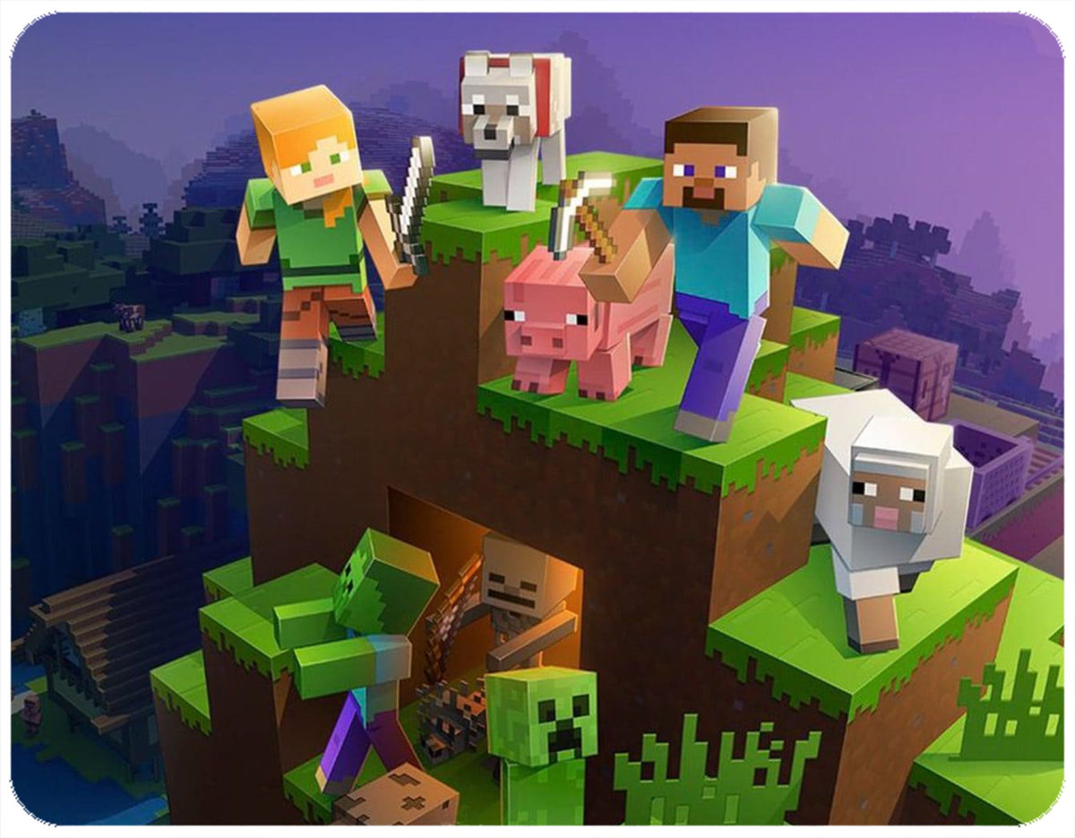 PODKŁADKA POD MYSZKĘ MINECRAFT Z IMIENIEM 23x19CM DO LAPTOPA