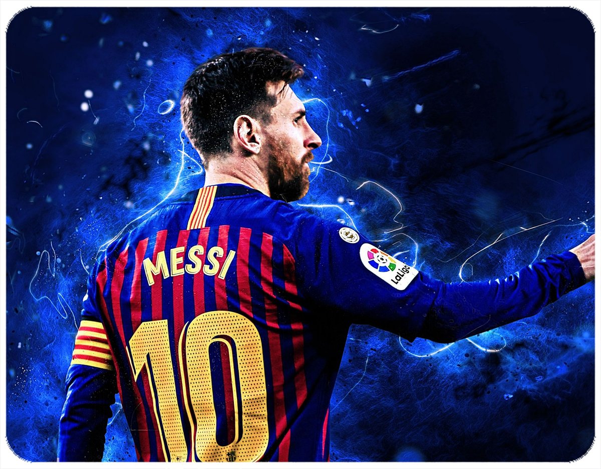 PODKŁADKA POD MYSZKĘ LIONEL MESSI Z IMIENIEM 23x19CM DO LAPTOPA