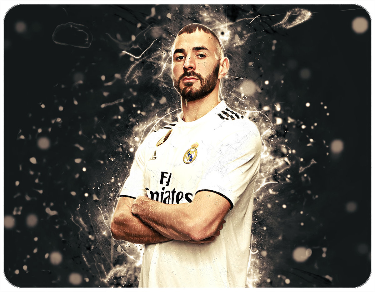 PODKŁADKA POD MYSZKĘ KARIM BENZEMA + IMIĘ 23x19CM DO LAPTOPA