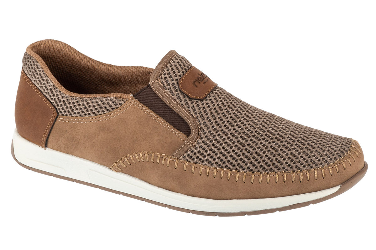 Rieker Moccasins 11954-64, Męskie, półbuty, Brązowy