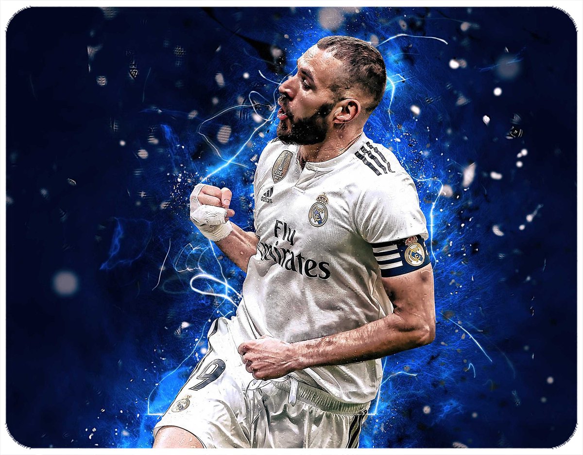 PODKŁADKA POD MYSZKĘ KARIM BENZEMA + IMIĘ 23x19CM DO LAPTOPA