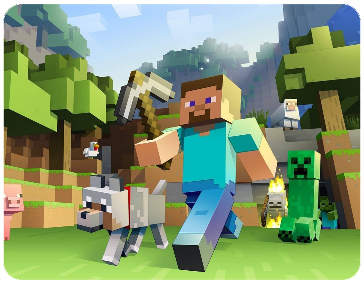 PODKŁADKA POD MYSZKĘ MINECRAFT Z IMIENIEM 23x19CM DO LAPTOPA