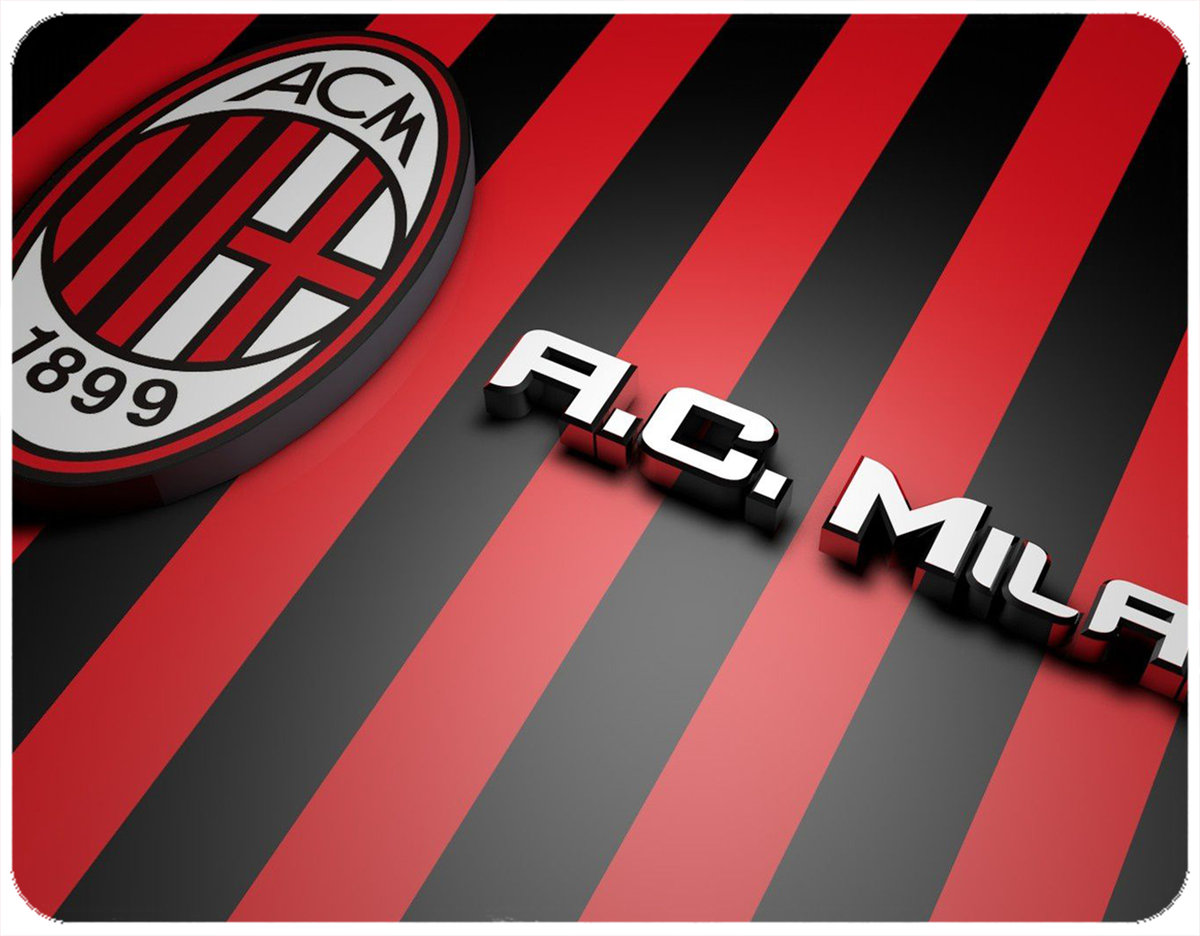 PODKŁADKA POD MYSZKĘ AC MILAN Z IMIENIEM 23x19CM DO LAPTOPA
