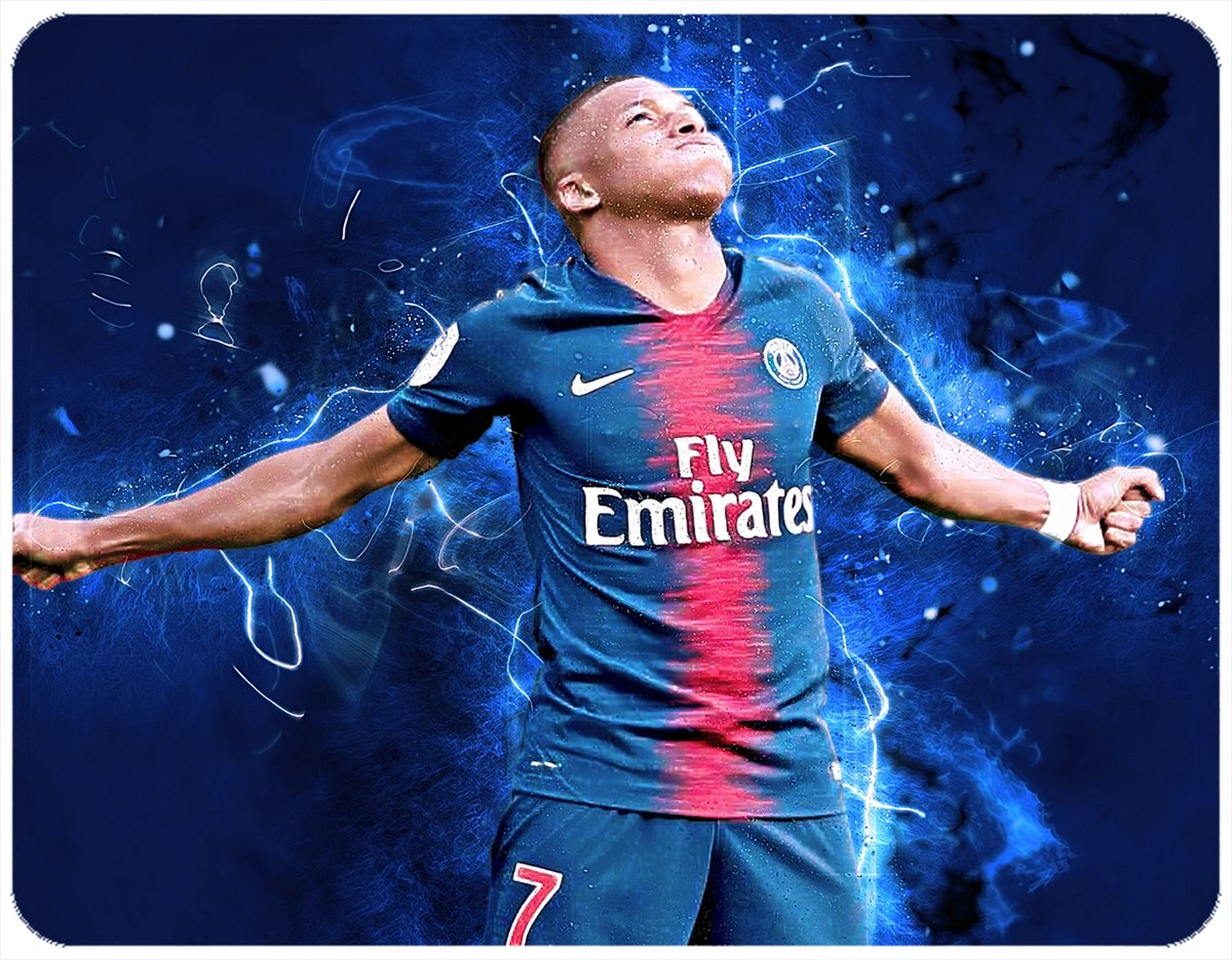 PODKŁADKA POD MYSZKĘ KYLIAN MBAPPE Z IMIENIEM 23x19CM DO LAPTOPA
