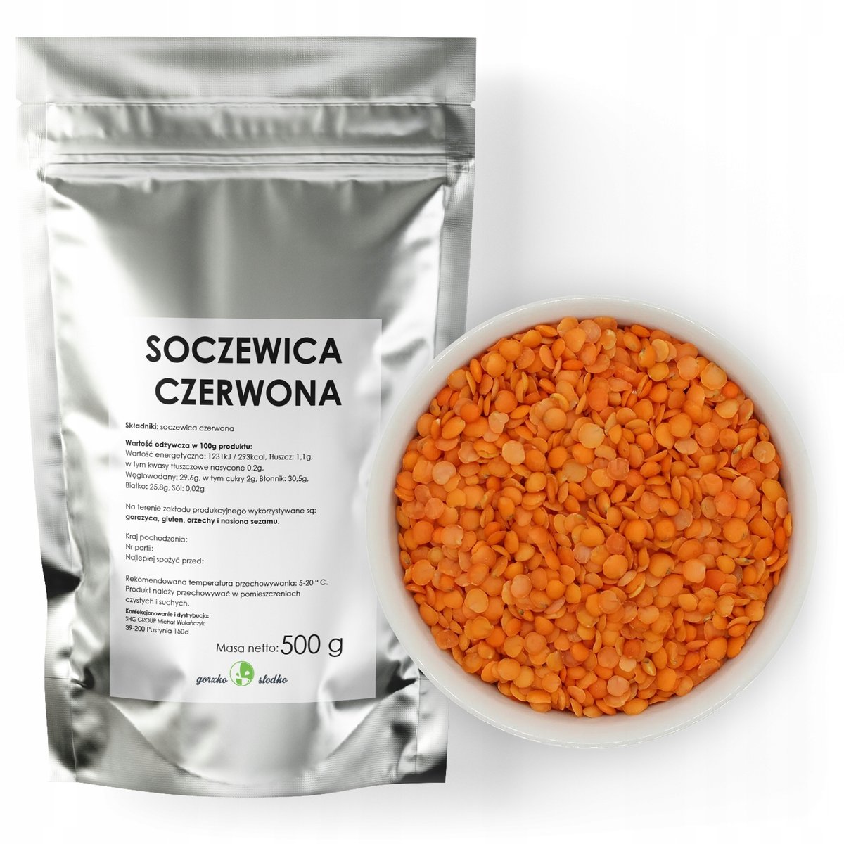 Soczewica Czerwona Zdrowa Dieta 500G