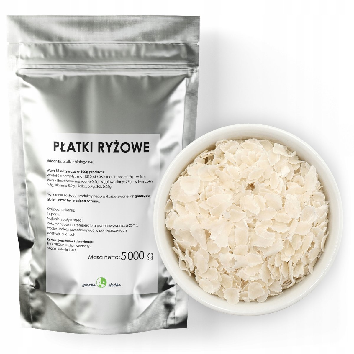 Płatki Ryżowe Naturalne Dieta 5Kg