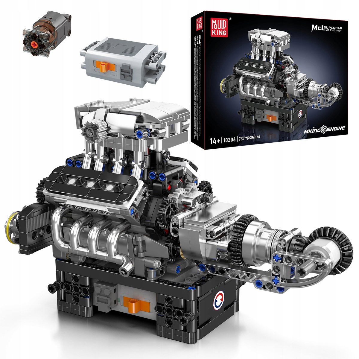 Klocki TECHNIC SILNIK McLaren Silnik V8 MOULD KING zestaw konstrukcyjny