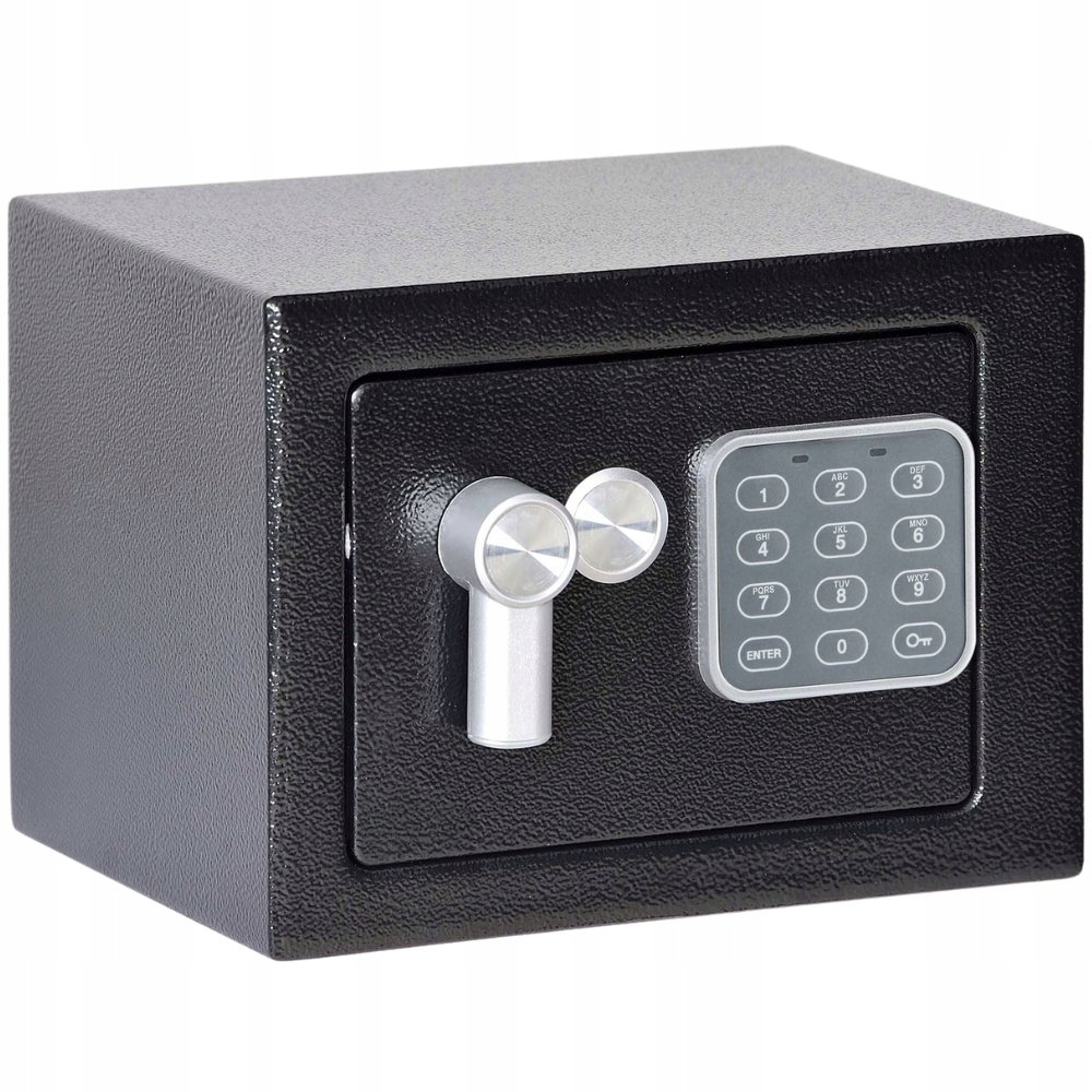 SEJF DOMOWY KASETKA STALOWA Z ZAMKIEM ELEKTRONICZNYM NA PIENIĄDZE SKRYTKA