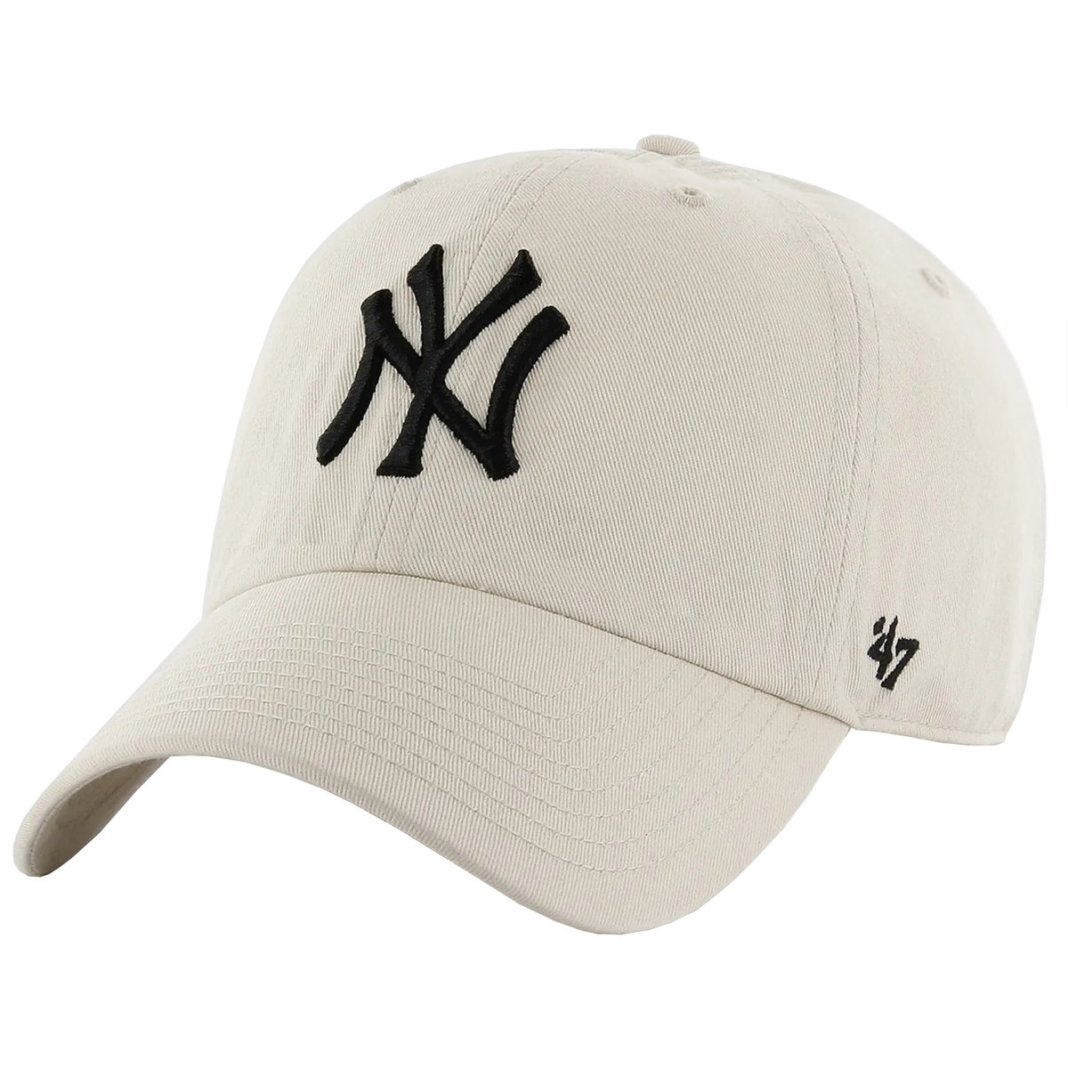 47 Brand New York Yankees MLB Clean Up Cap B-RGW17GWS-NTB, Mężczyzna, Czapka z daszkiem, Beżowy