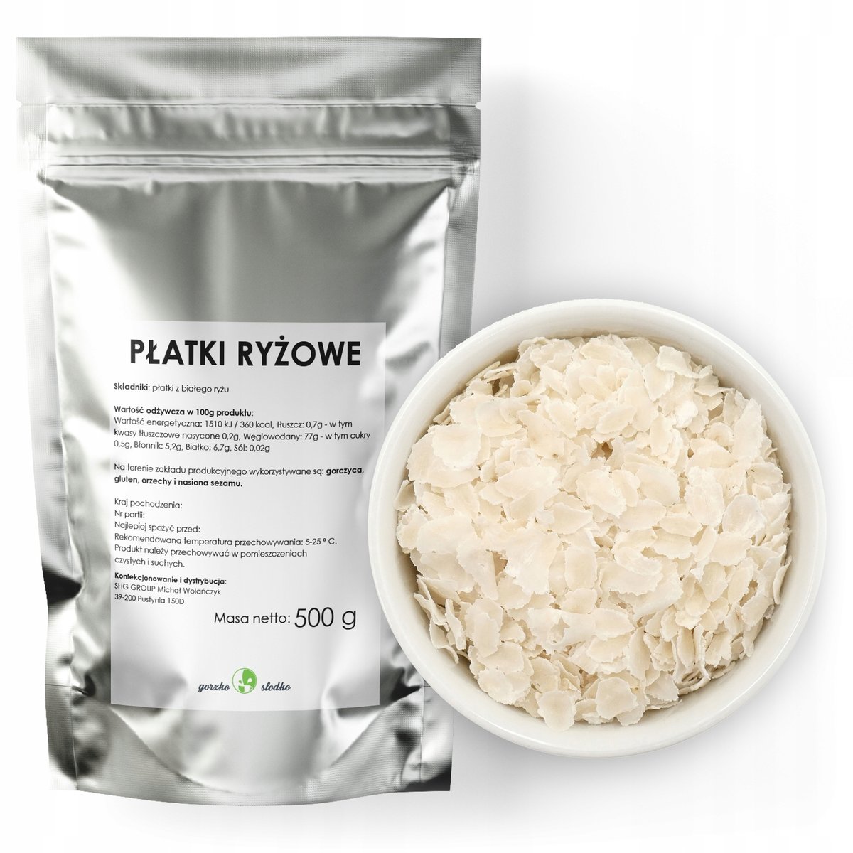 Płatki Ryżowe Naturalne Dieta 500G