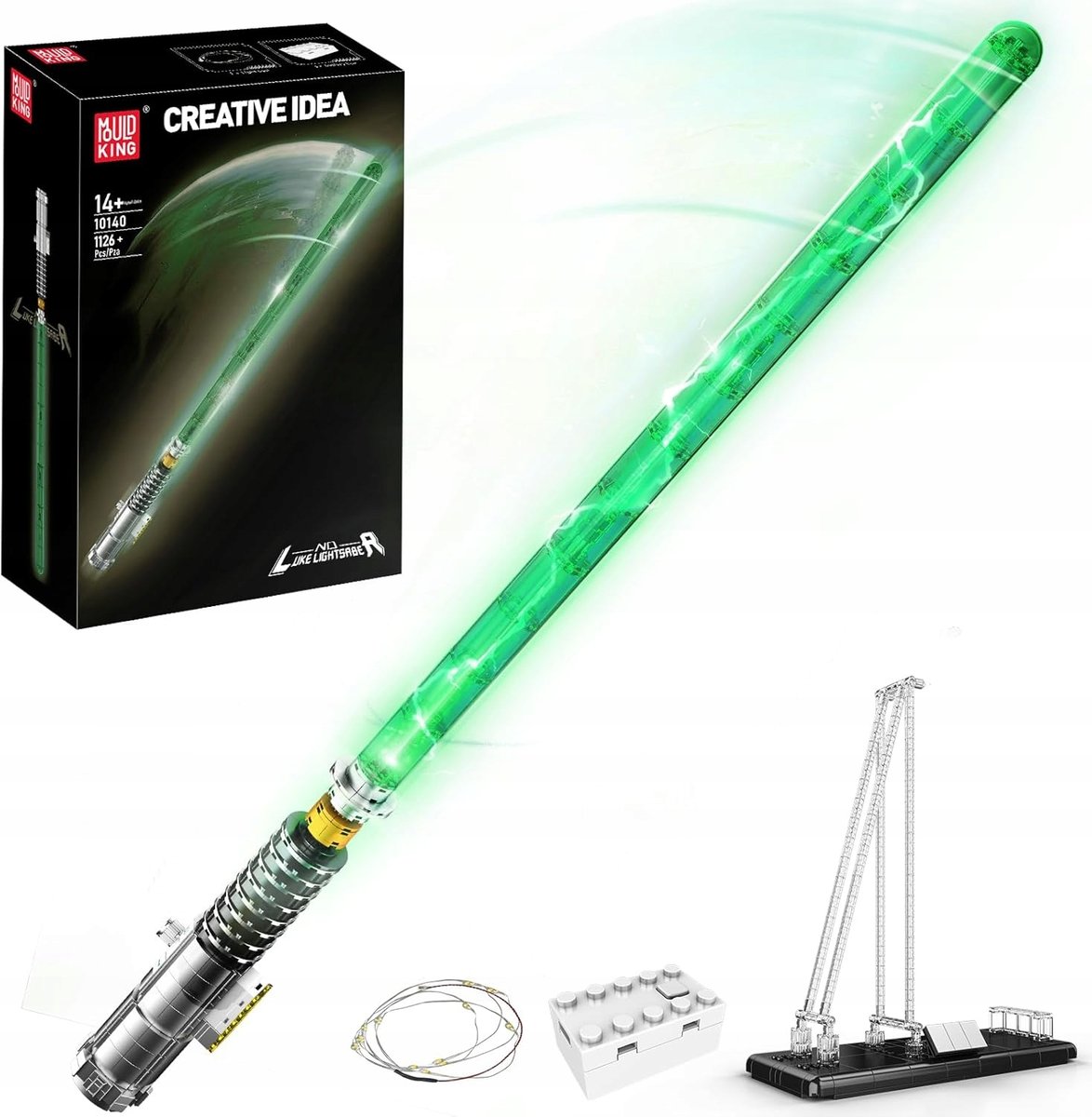 Miecz Świetlny KLOCKI MOULD KING 10140 luke skywalker STAR WARS świeci LEDy