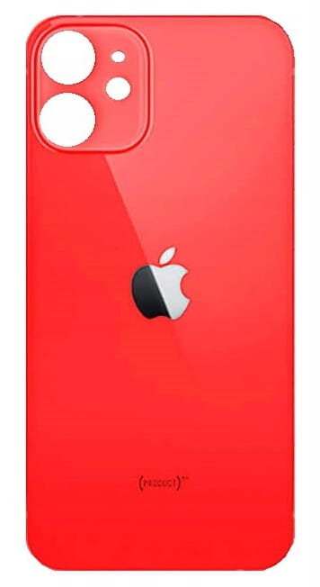 Klapka Plecki Tył iPhone 12 Red Duże oczko