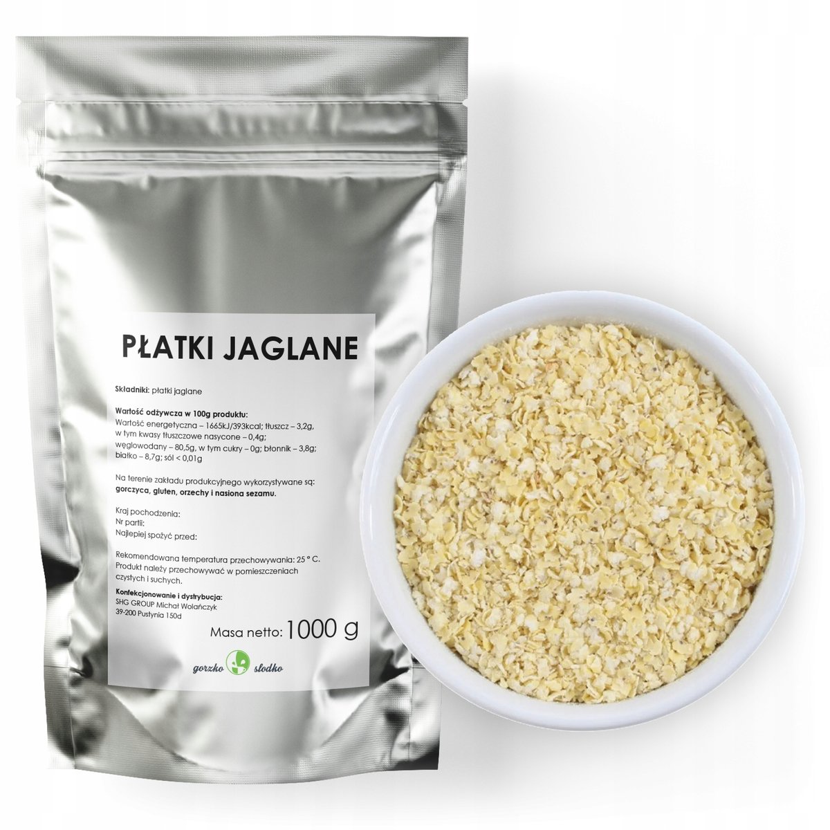 Płatki Jaglane Jaglanka Naturalne Z Prosa 1Kg