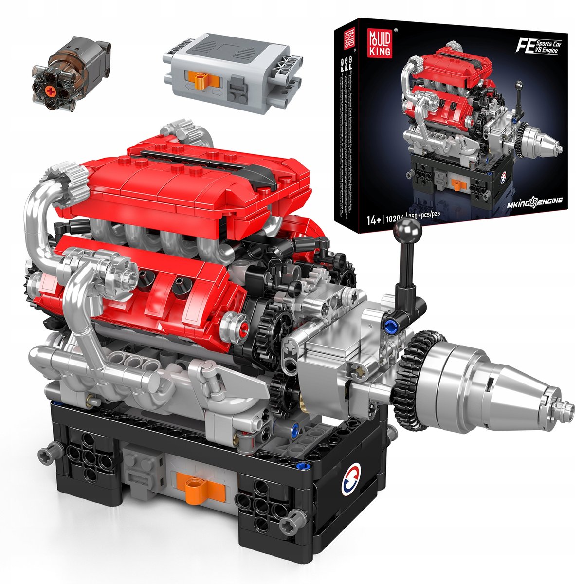 Silnik V8 Ferrari KLOCKI MOULD KING 10204 Technic zestaw konstrukcyjny