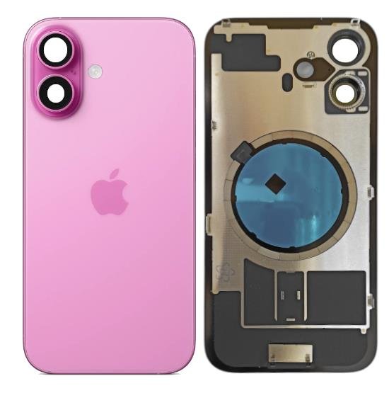 Klapka Plecki Tył iPhone 16 Pink z Ramką i Magnesami