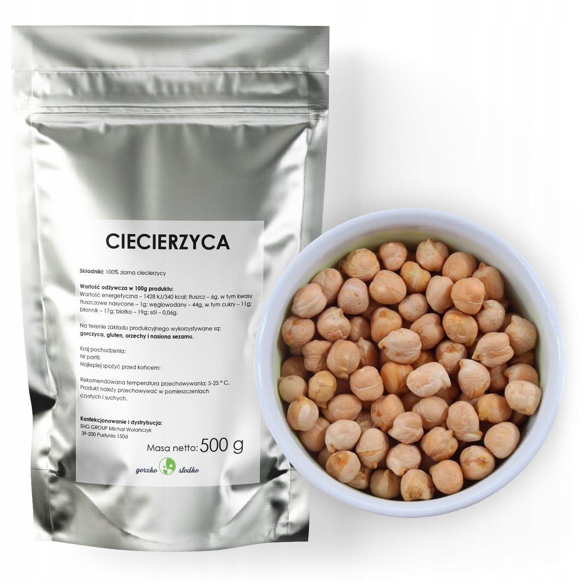 Ciecierzyca Ziarno Cieciorka Ziarno 500G
