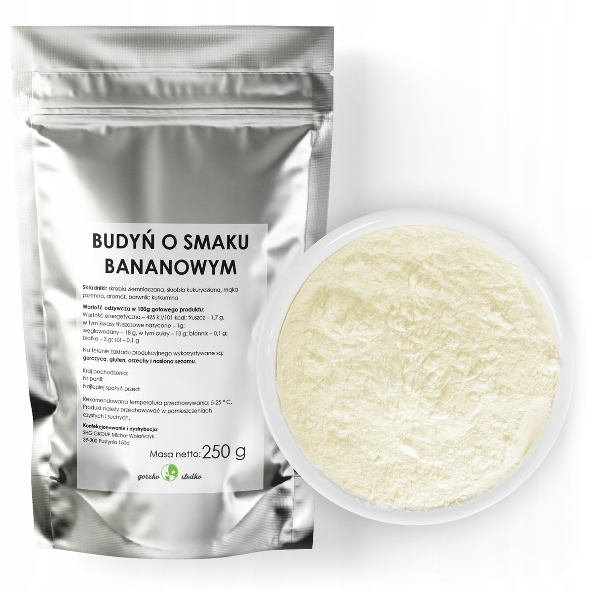 Budyń O Smaku Bananowym Budyń W Proszku 250G