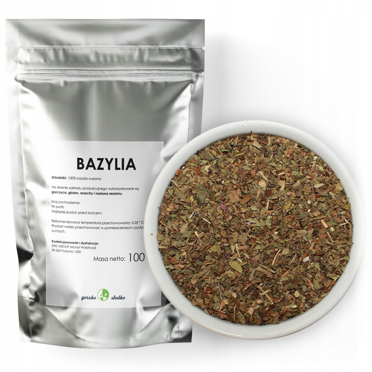 Bazylia Aromatyczna Suszona 100G
