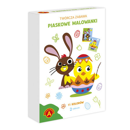 ALEXANDER, piaskowe malowanki wielkanocny kurczaczek i zajączek