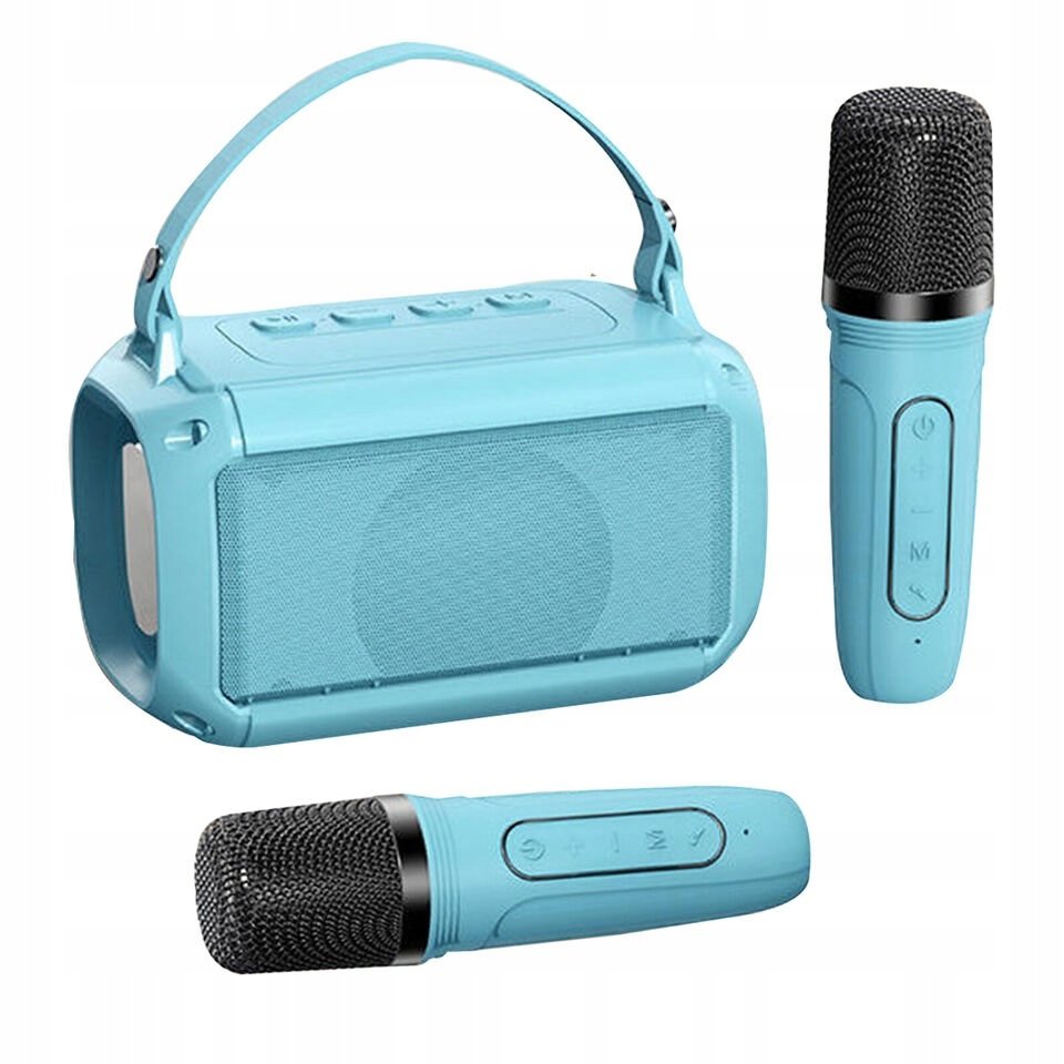 Głośnik z MIKROFONAMI 3W1 KARAOKE BLUETOOTH z PODŚWIETLENIEM LED DLA DZIECI