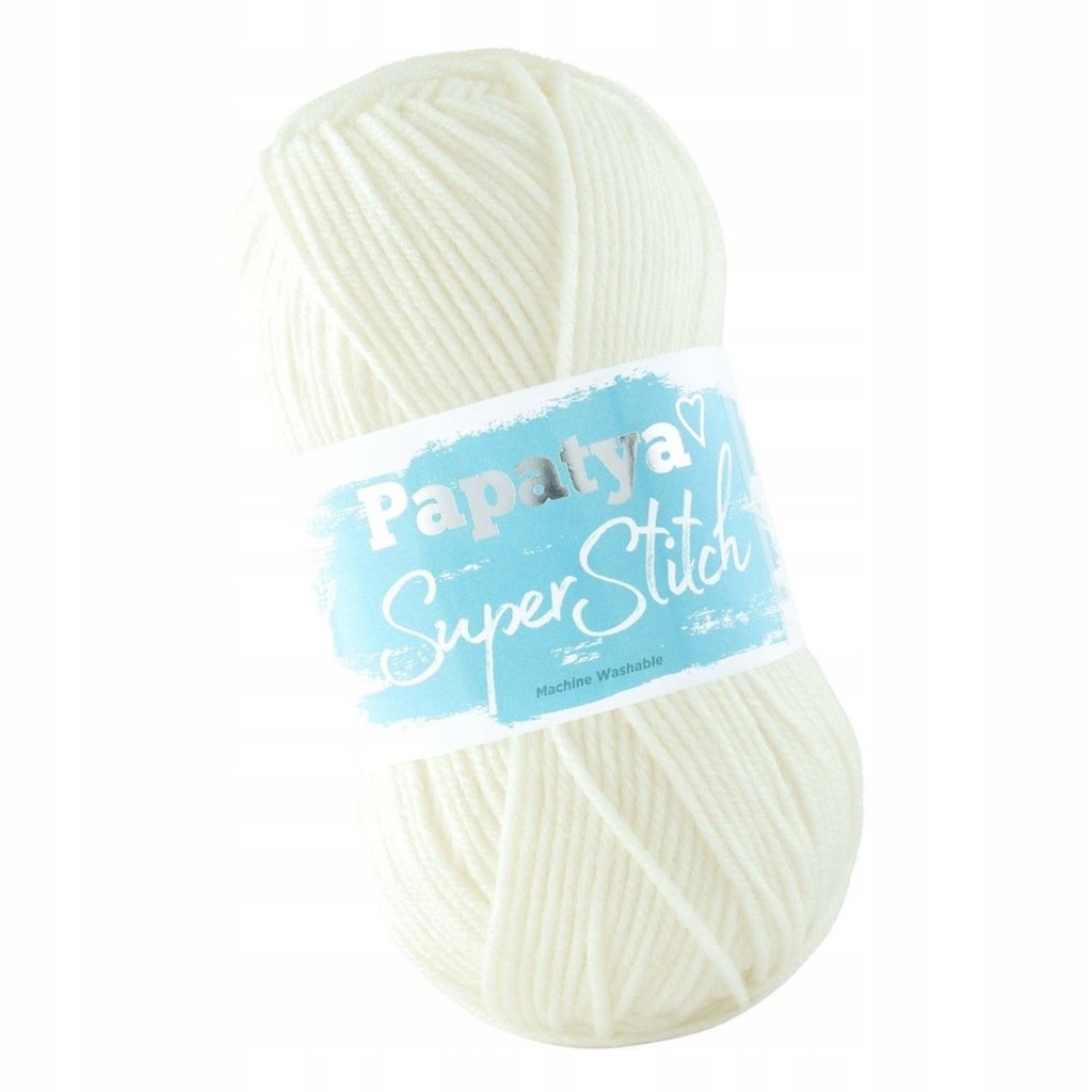 Włóczka PAPATYA SUPER STITCH AKRYLOWA GRUBA AKRYL 100% kolor ECRU 1200