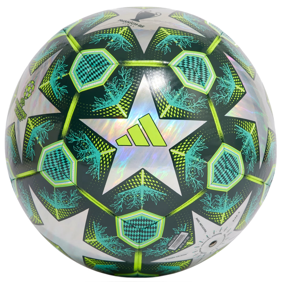 adidas UEFA Champions League Training Foil Ball JH1280, unisex, piłki do piłki nożnej, Zielone