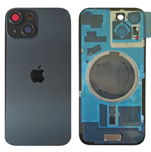 Klapka Plecki Tył iPhone 15 Black z Ramką i Magnesami