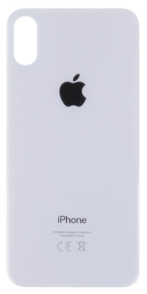 Klapka Plecki Tył iPhone XS White Duże oczko